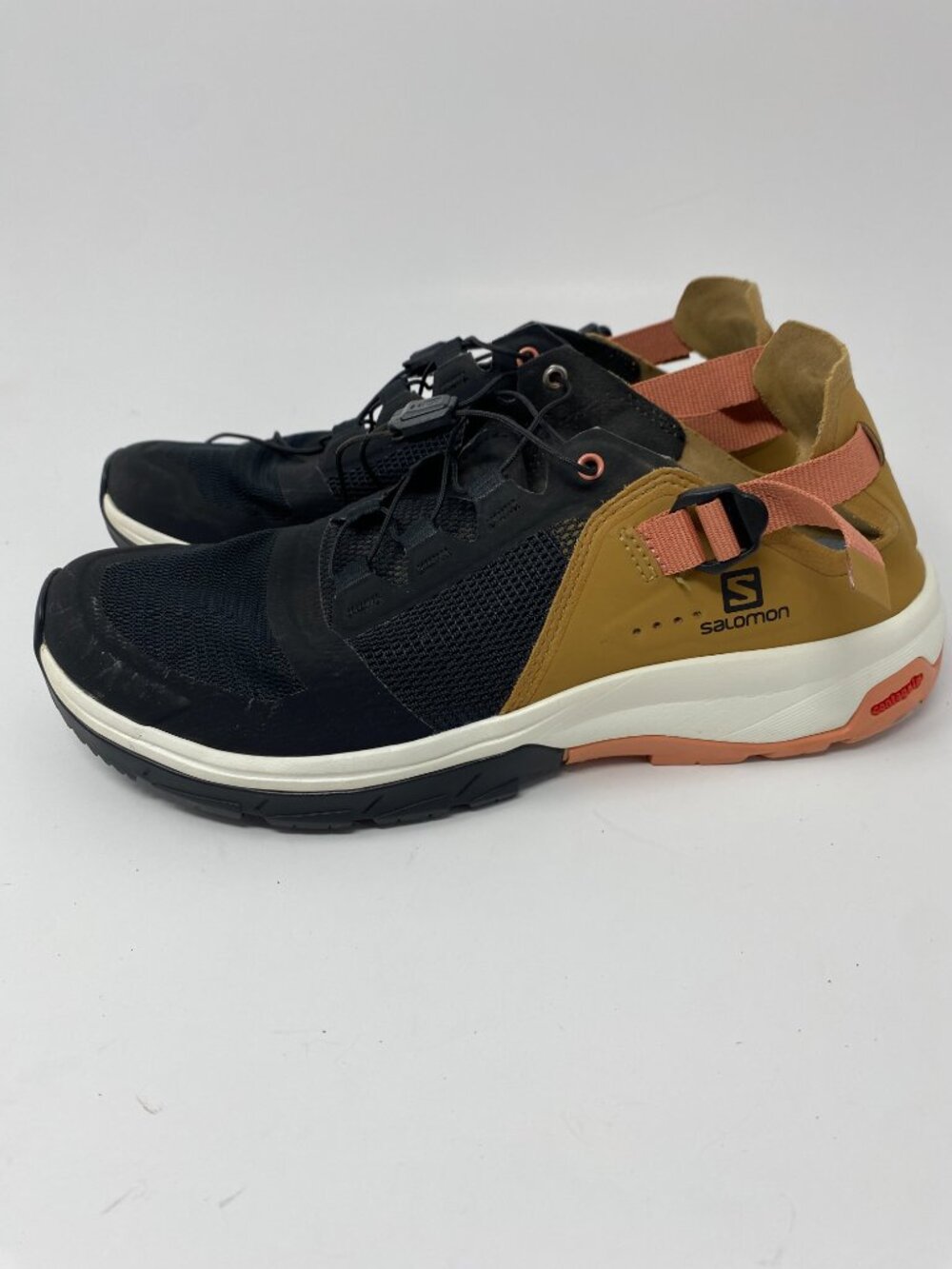 Salomon Techamphibian TA4 Water Shoes Womens 7.5 Black Brown Orange Hiking Trail - Picture 8 of 16